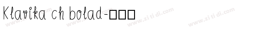 Klavika ch bolad字体转换
